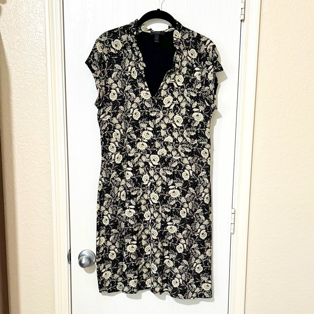 [J.Crew] Floral Print Cap Sleeves Dress Medium Boho Prairie Cottagecore